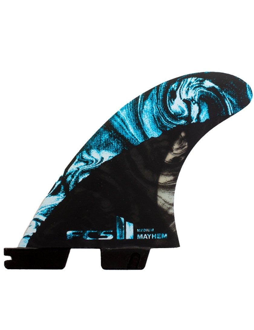 FCS II Matt Biolos PC Carbon / Blue Tri Set - Medium | Fins | FCS