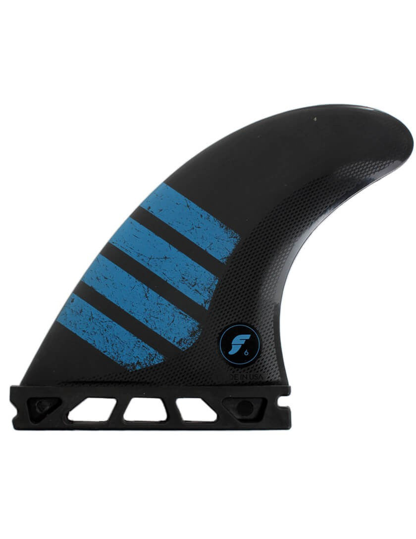 Futures F6 Alpha Tri Fin Set Medium - Carbon / Blue-Futures F6 Alpha Tri Fin Set Medium - Carbon / Blue-Green Overhead