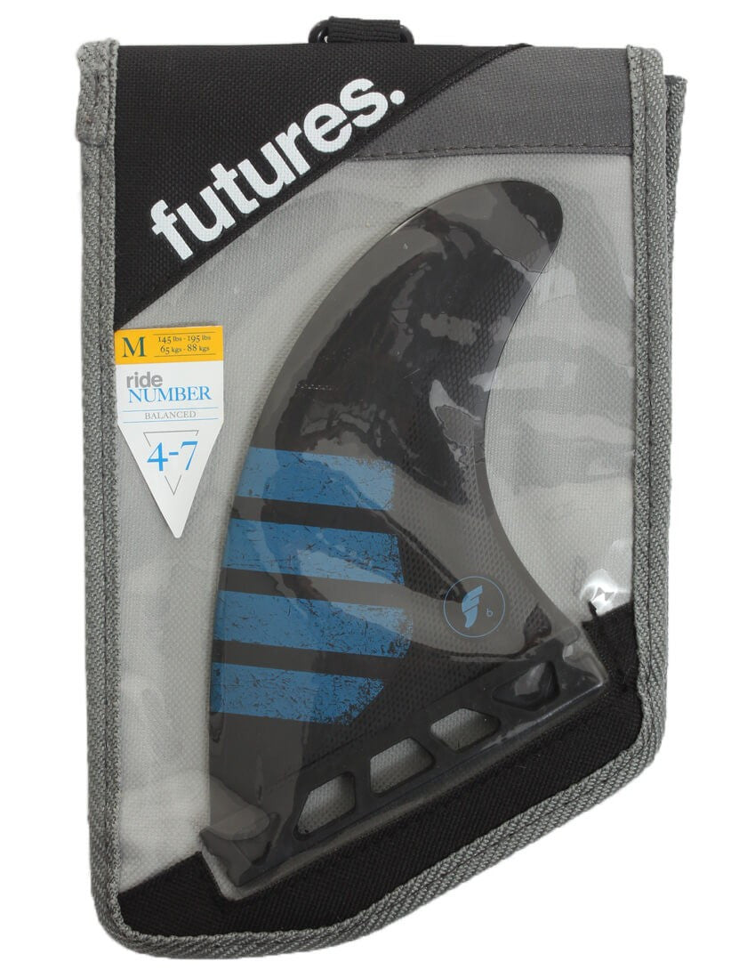 Futures F6 Alpha Tri Fin Set Medium - Carbon / Blue-Futures F6 Alpha Tri Fin Set Medium - Carbon / Blue-Green Overhead