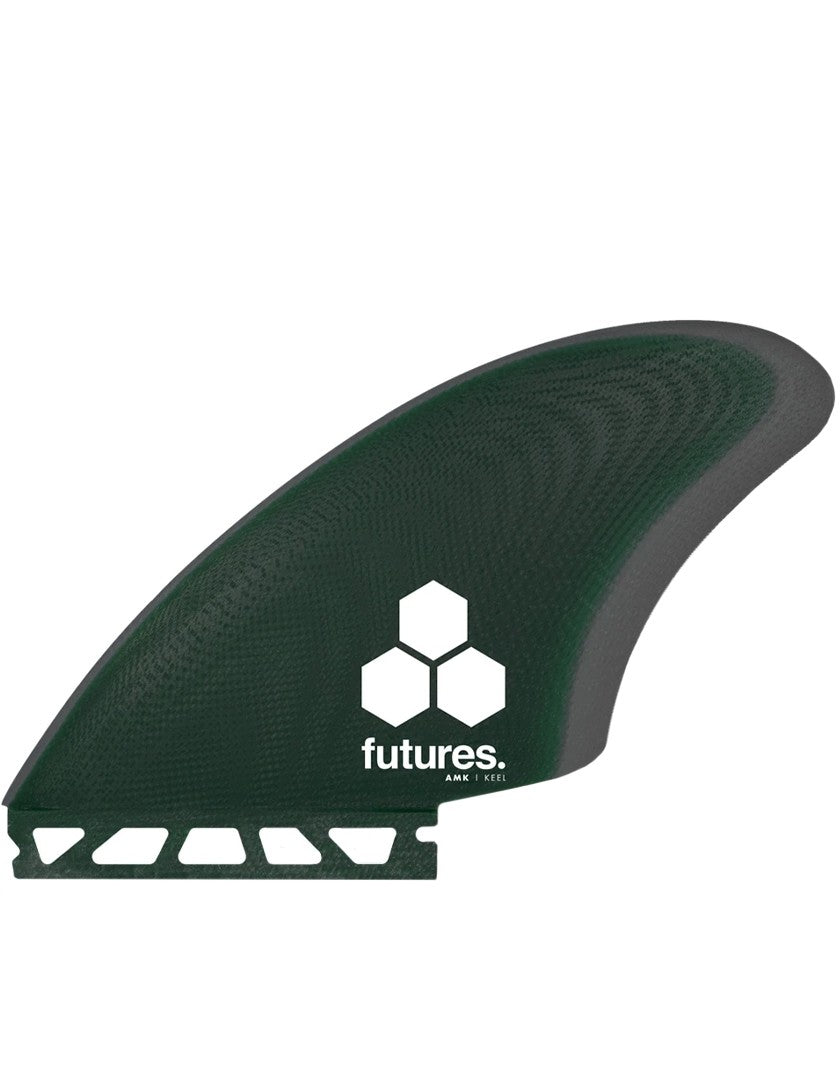 Futures Al Merrick Channel Islands Twin Keel Fin Set - Green / Grey | Fins | Futures