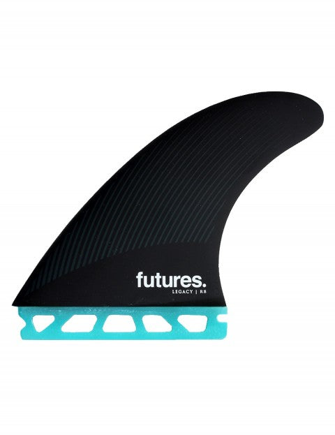 Futures R8 Legacy Series Honeycomb Tri Fin Set Large - Teal / Black-Futures R8 Legacy Series Honeycomb Tri Fin Set Large - Teal / Black-Green Overhead